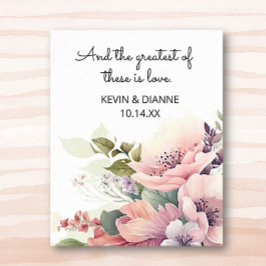 Póster Keepsake Boda Date Personalizado Love