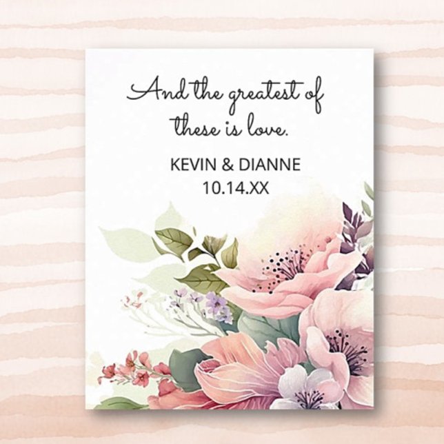 Póster Keepsake Boda Date Personalizado Love (Subido por el creador)