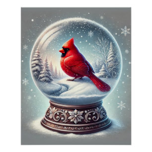 Póster Keepsake, el cardenal de invierno