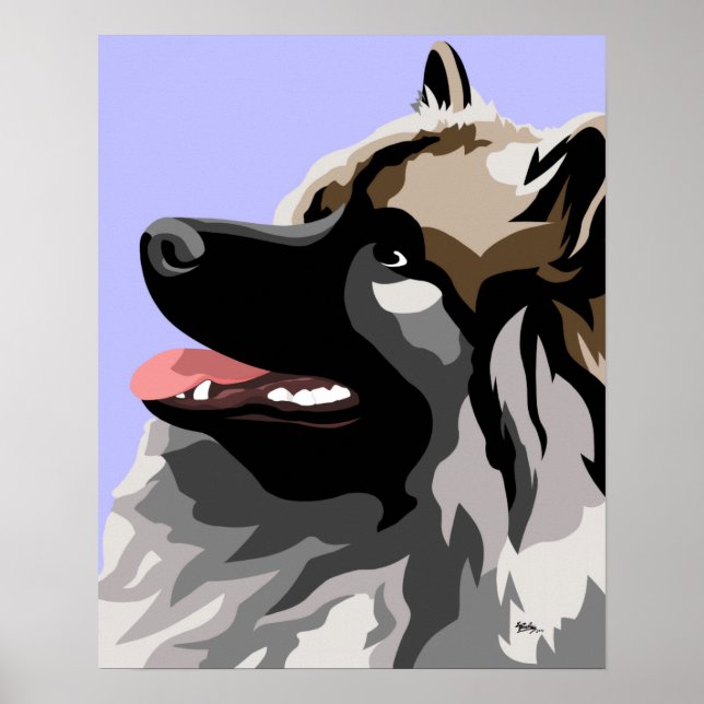 Póster Keeshond Art (Frente)