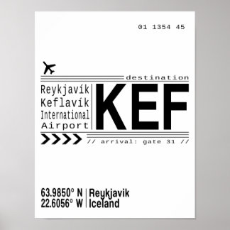 Póster KEF Reykjavik, poster de Islandia