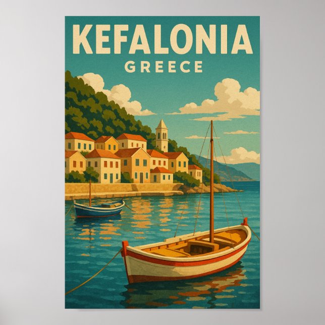 Póster Kefalonia Grecia (Frente)