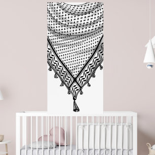 Póster Keffiyeh palestino Scarf tejido tradicional