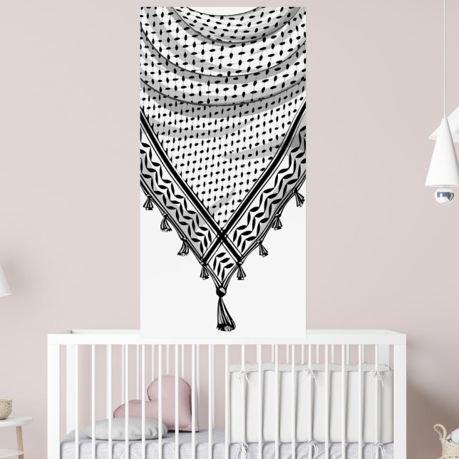 Póster Keffiyeh palestino Scarf tejido tradicional (Guardería 2)