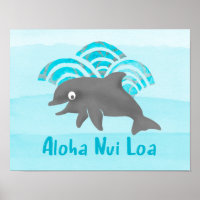 Keiki Watercolor Dolphin Wave