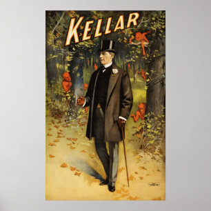 Póster Kellar en las maderas con los demonios