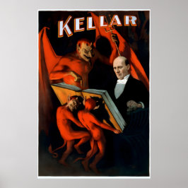 Póster Kellar Lee con el Diablo 1894 Estilo Antiguo