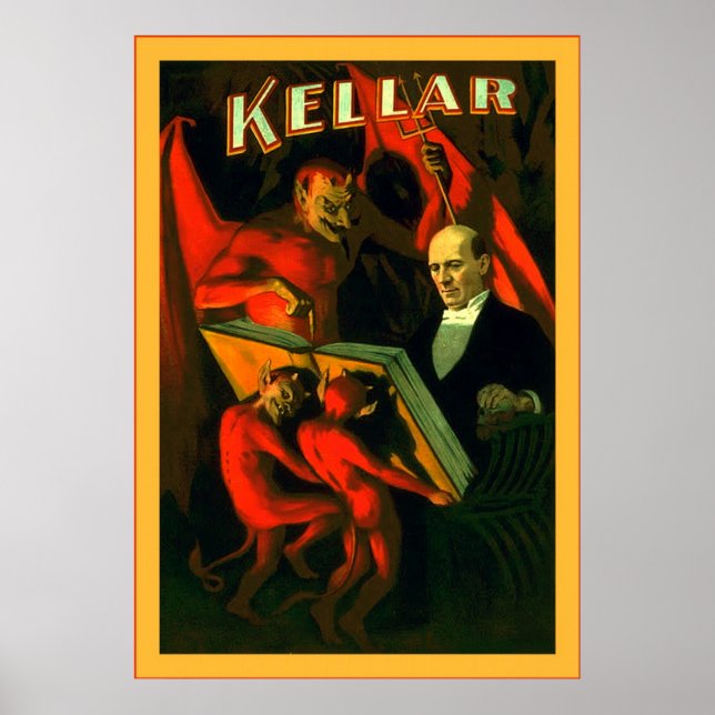 Póster Kellar ~ Poster magicista vintage (Frente)