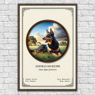 Póster Kelpie Australiano  Serie de Zoología
