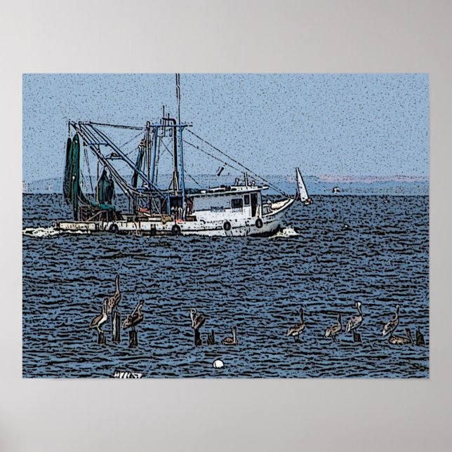 Póster Kemah Fishing Boat poster (Frente)