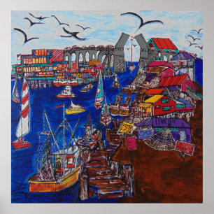 Póster Kemah, Texas, alrededor de los años 70