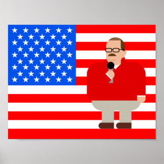 Póster Ken Bone Poster: Bandera estadounidense