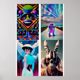 Póster Ken Gage 4-in-1 Pop Art Series A