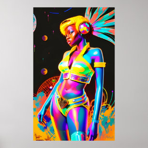 Póster Ken Gage Afrofuturismo Dos ciencia ficción pop