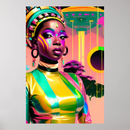 Póster Ken Gage Afrofuturismo Un Pop de ciencia ficción