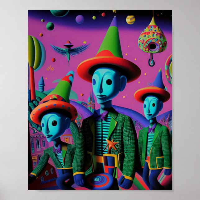 Póster Ken Gage Fiesta Psychedelic (Frente)