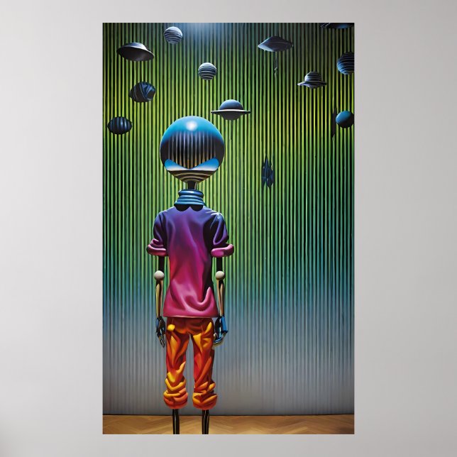 Póster Ken Gage Keeper of Worlds Sci-Fi Fantasy (Frente)