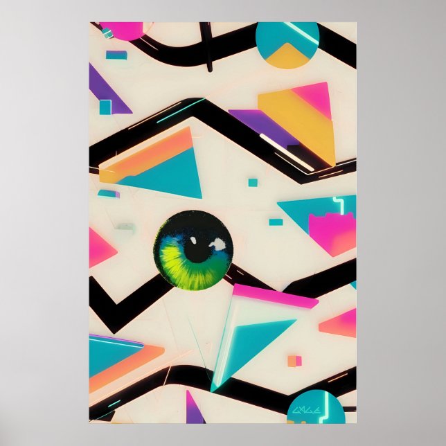 Póster Ken Gage Memphis Design Group Popsicle Eyeball (Frente)