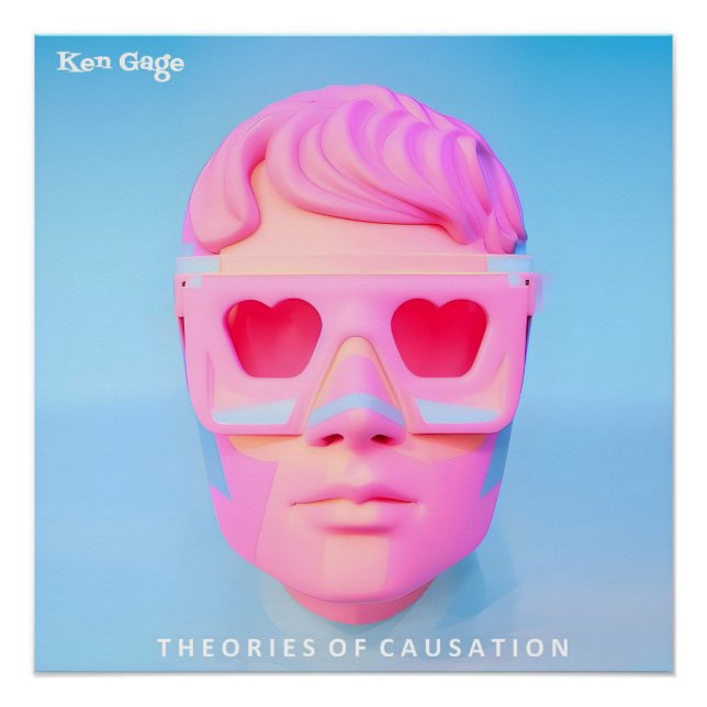 Póster Ken Gage Theories of Causation Vaporwave Album Art (Anverso)