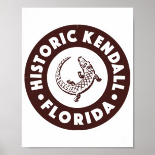 Póster Kendall Florida Circle - Brown