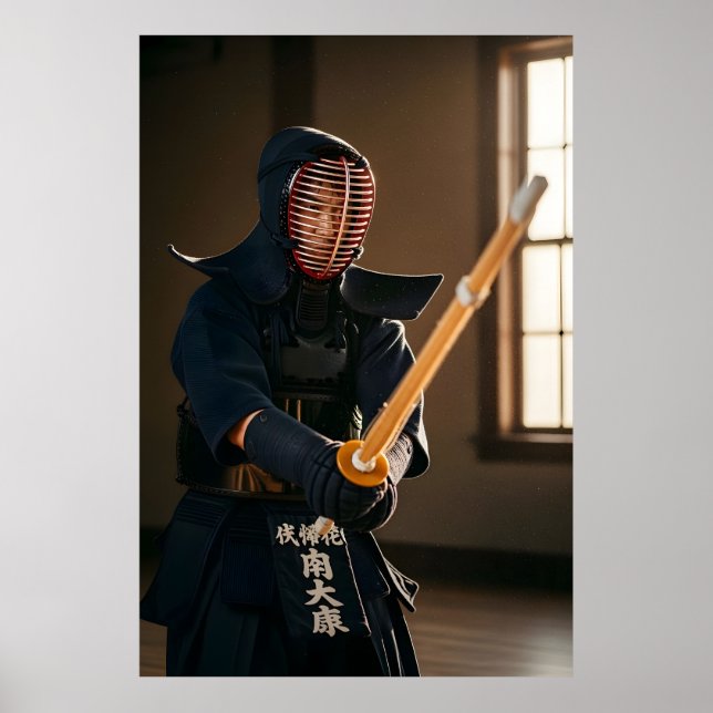Póster Kendo japonés (Frente)