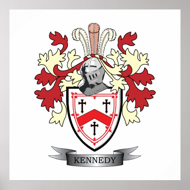 Póster Kennedy Family Crest Coat. (Frente)