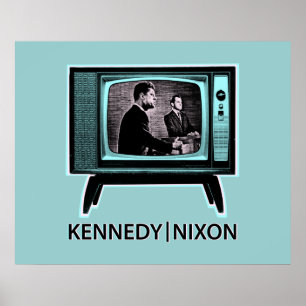 Póster Kennedy Nixon Debate televisivo de 1960