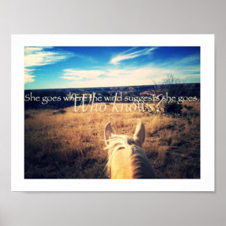 Póster Kenny Chesney Country Western Cowgirl Horse Poster