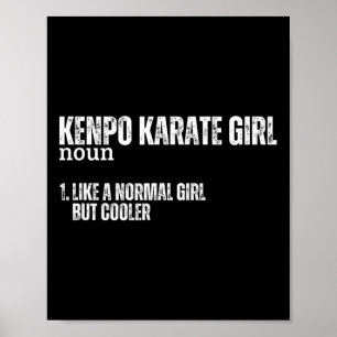 Póster Kenpo Karate Chica Definición graciosa de las muje