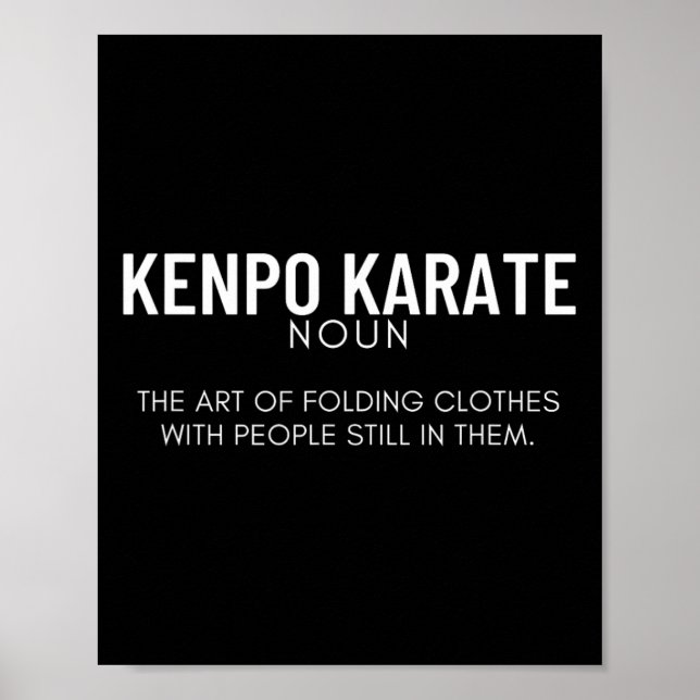 Póster Kenpo Karate Definition Funny American Kenpo (Frente)