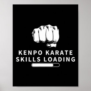 Póster Kenpo Karate Habilidades Cargando Funny American K