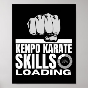 Póster Kenpo Karate Habilidades Cargando Funny American K