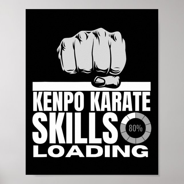 Póster Kenpo Karate Habilidades Cargando Funny American K (Frente)