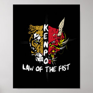 Póster Kenpo Karate Ley De Las Primeras Artes Marciales