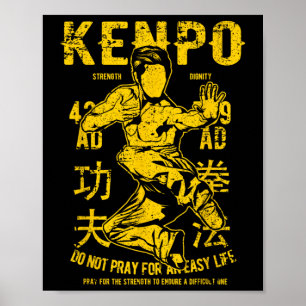 Póster Kenpo Karate Martial Arts Retro Vintage