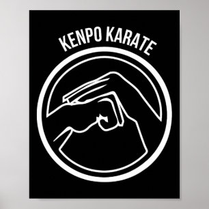 Póster Kenpo Karate White Black Hands Guay Martial Arts T