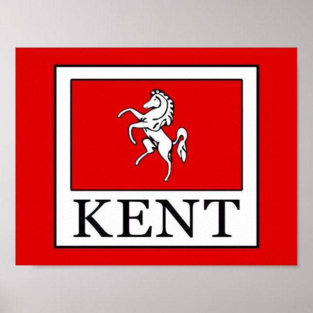 Póster Kent County England (Frente)