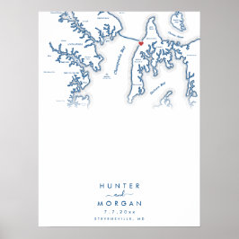 Póster Kent Island MD Boda Poster moderno de libros de in