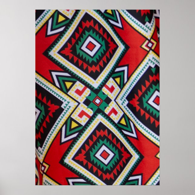 Póster Kente Geometric Tapestry (Frente)