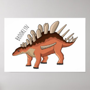 Póster Kentrosaurus cartoon illustration 