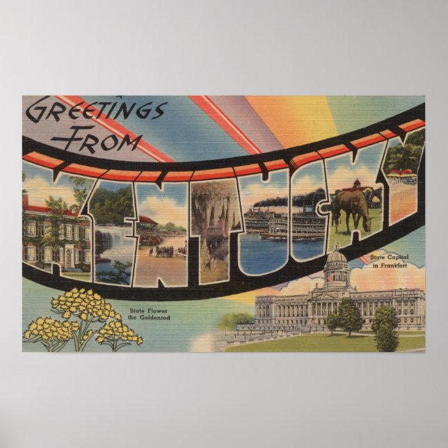 Póster Kentucky (Capital estatal/Flor) (Frente)