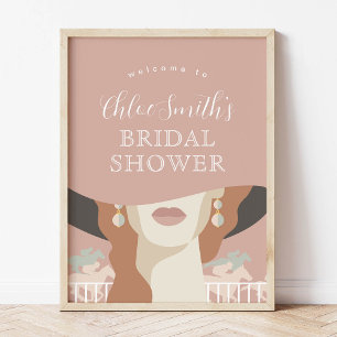 Póster Kentucky Derby Bridal Shower Welcome Sign Poster
