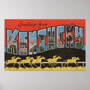 Póster Kentucky (Escena De Carrera De Caballo) - Escena D