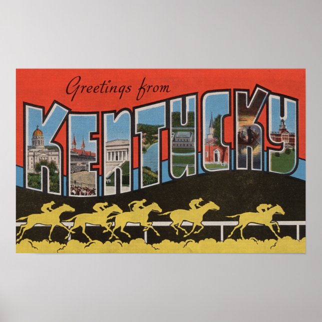 Póster Kentucky (Escena De Carrera De Caballo) - Escena D (Frente)
