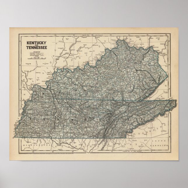 Póster Kentucky, Tennessee (Frente)
