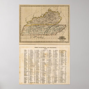 Póster Kentucky, Tennessee