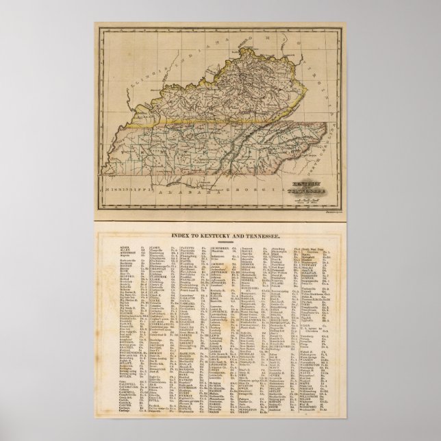 Póster Kentucky, Tennessee (Frente)