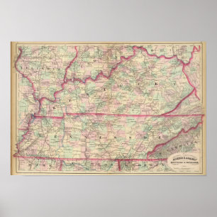 Póster Kentucky, Tennessee 2