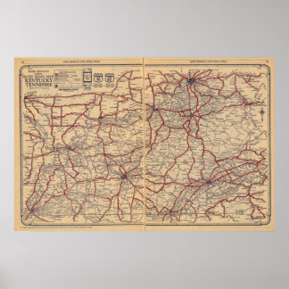 Póster Kentucky, Tennessee 3