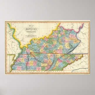 Póster Kentucky, Tennessee 4